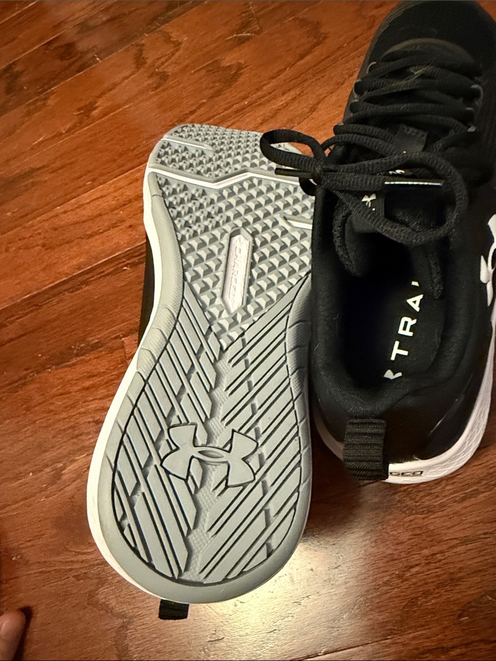 Under Armour Black and White Men's Athletic Training Shoes - Picture 5 of 7
